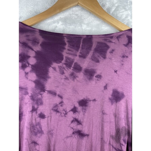 American Eagle Soft & Sexy Ruffle Bell Sleeve Top Purple Tie Dye Womens Sz Small - Picture 11 of 11